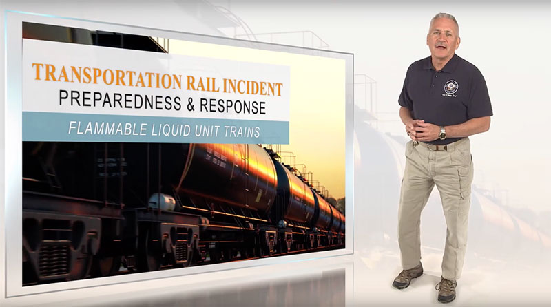 Transportation Rail Incident Preparedness and Response (TRIPR) Video Poster Still